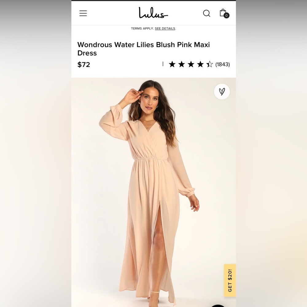 Lulus Maxi Dress (Blush)
